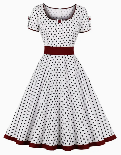 Vestido Floral Estilo Retro Femenino