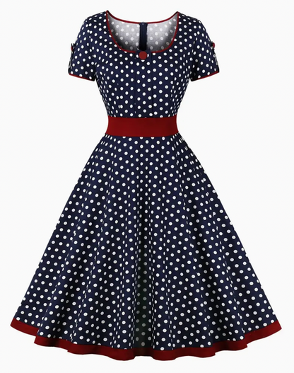 Vestido Floral Estilo Retro Femenino