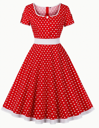 Vestido Floral Estilo Retro Femenino