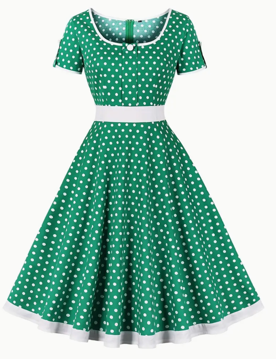 Vestido Floral Estilo Retro Femenino