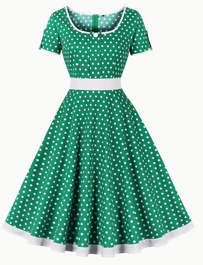 Vestido Floral Estilo Retro Femenino