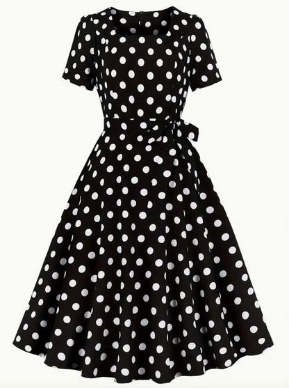 Vestido de Lunares Clásico Floral Primavera