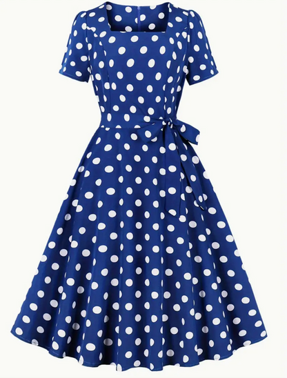 Vestido de Lunares Clásico Floral Primavera