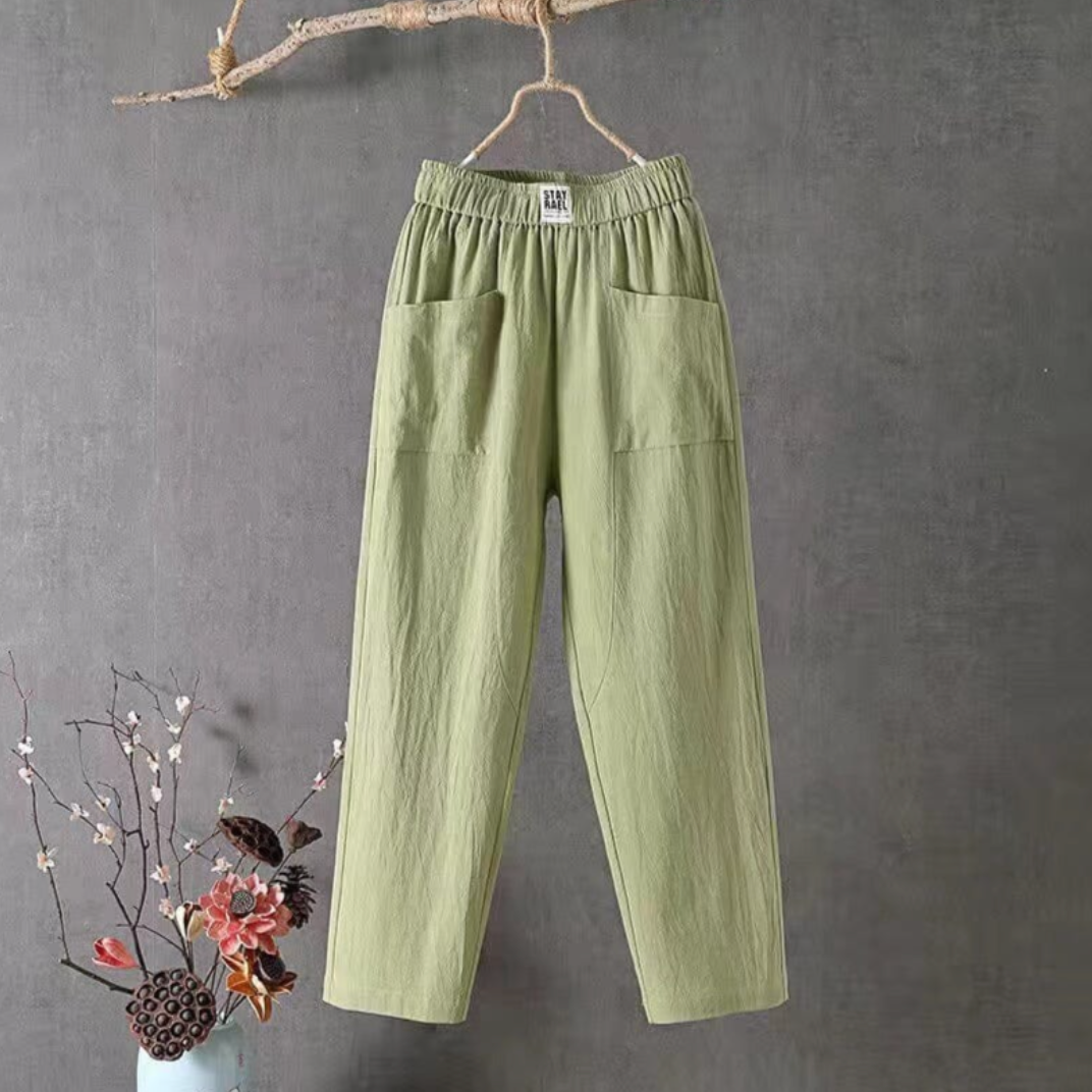 Pantalón Lino Elástico Comfy - Vestiria