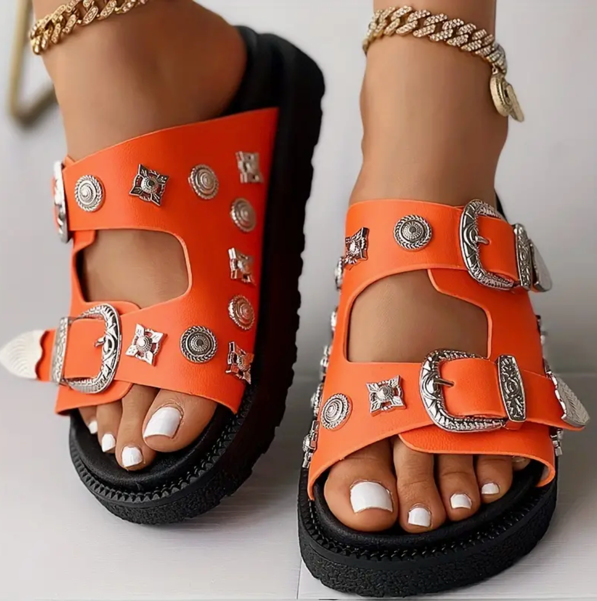 Sandalias Altas de Mujer Color Único - Vestiria