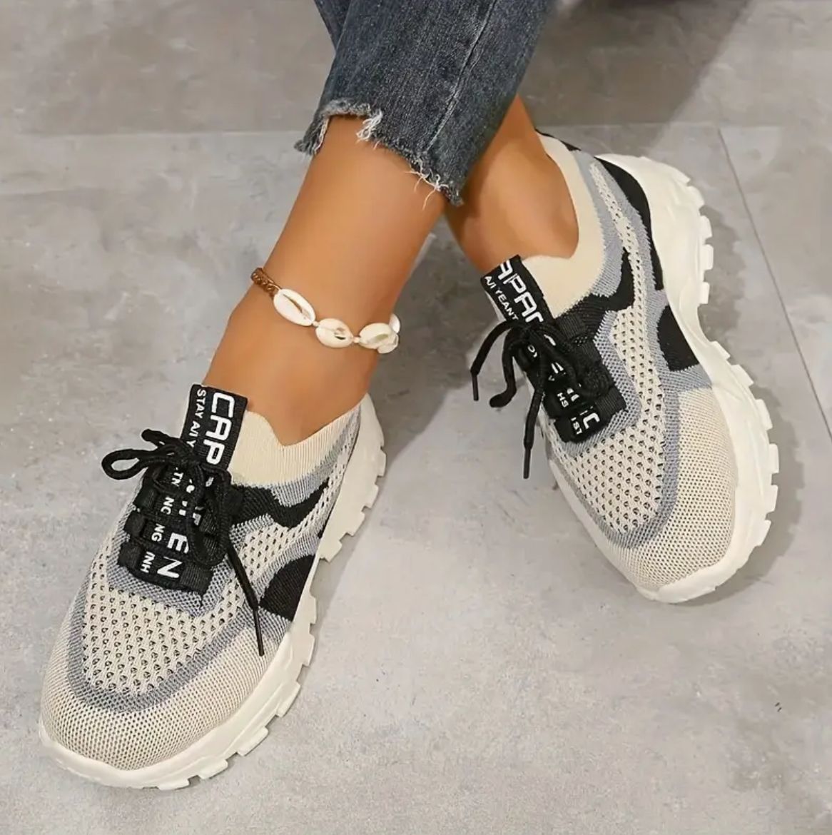 Zapatillas Mujer Plataforma Deportivas Transpirables