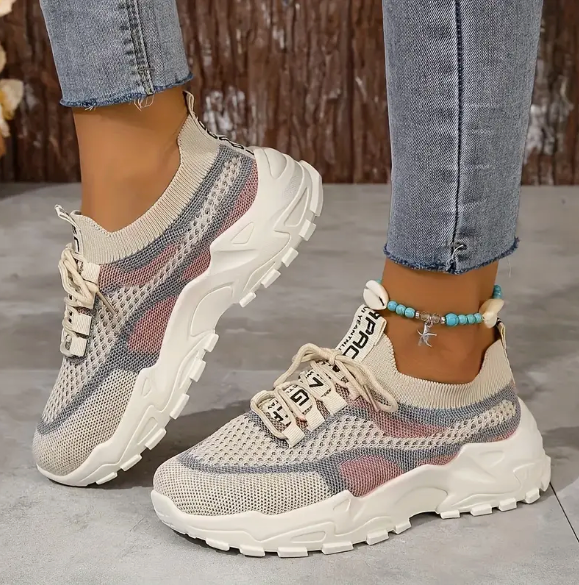 Zapatillas Mujer Plataforma Deportivas Transpirables