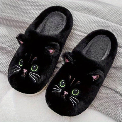 Pantuflas gato suaves y cálidas para mujer
