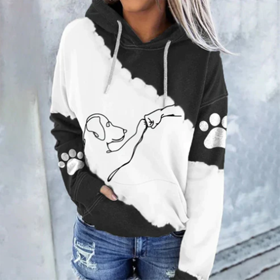 Sudadera Capucha Mujer Estampado Perro Divertido - Vestiria