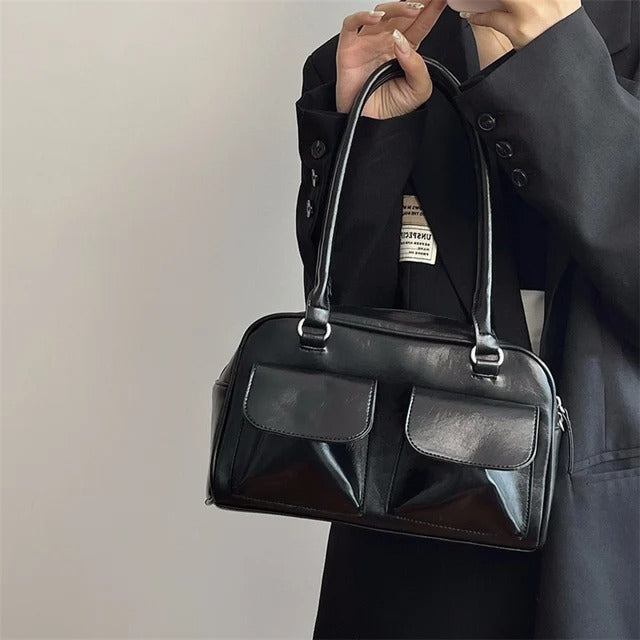 Bolso Piel Auténtico Estilo Clásico