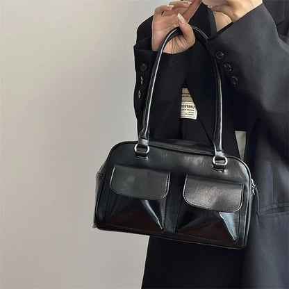 Bolso Piel Auténtico Estilo Clásico