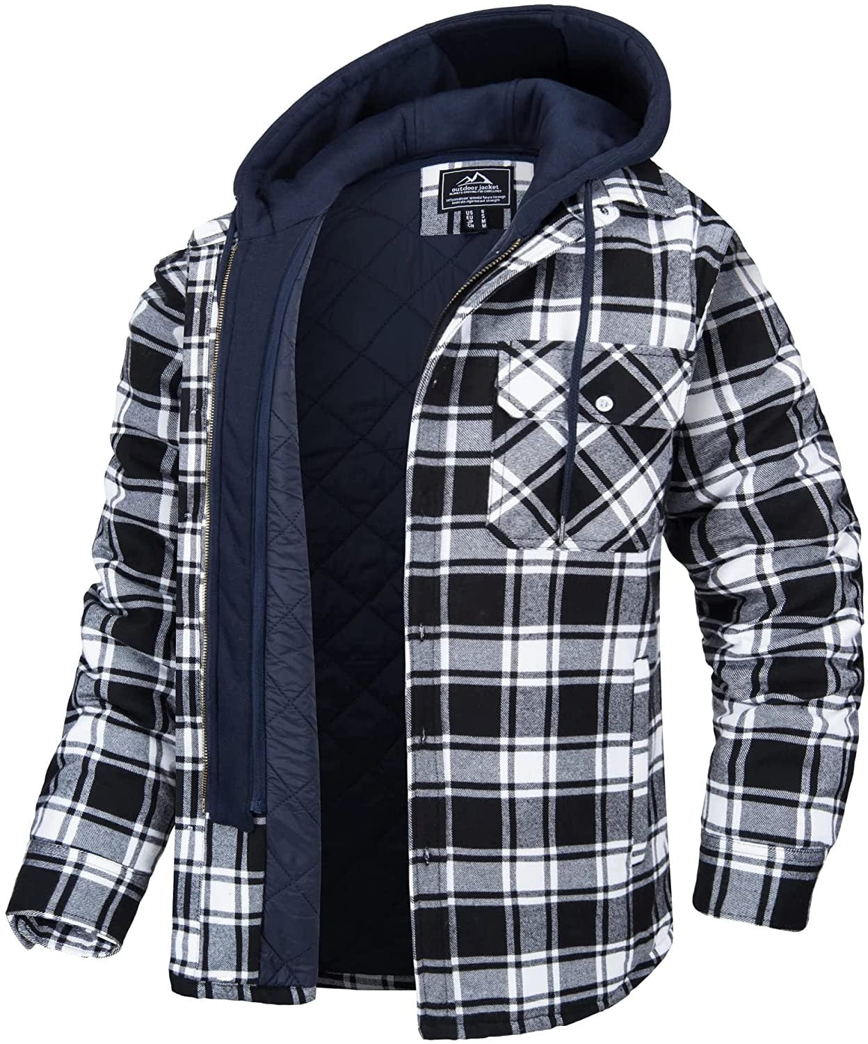 Chaqueta Cuadros Hombre Abrigo Sport