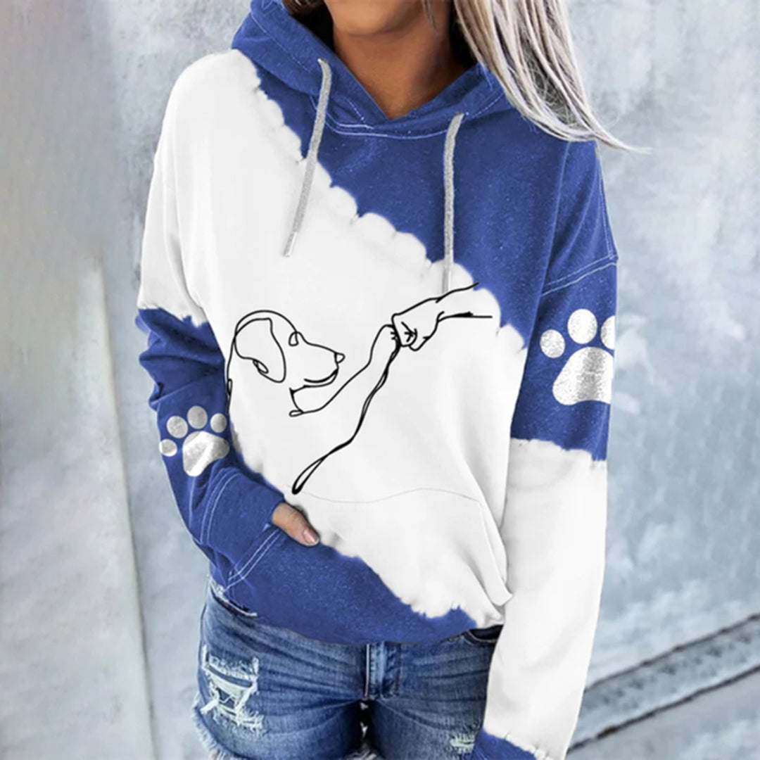 Sudadera Capucha Mujer Estampado Perro Divertido