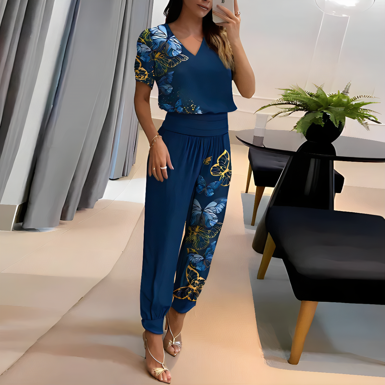 Conjunto Blusa Pantalón Elegante Mujer - Vestiria