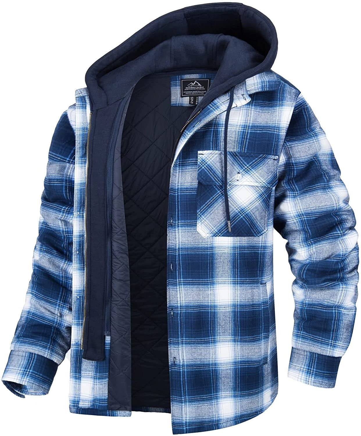 Chaqueta Cuadros Hombre Abrigo Sport