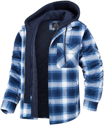 Chaqueta Cuadros Hombre Abrigo Sport
