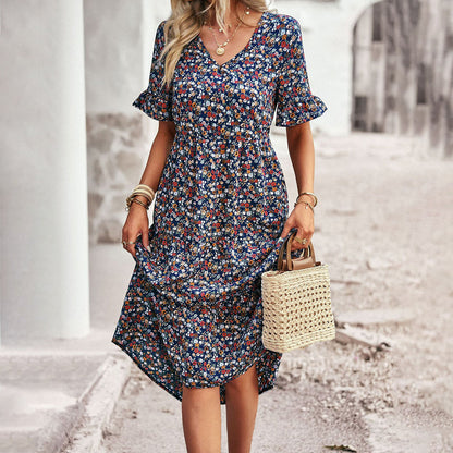 Vestido Midi Florido Elegante