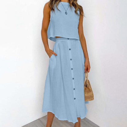 Vestido Falda Corta Conjunto Mujer