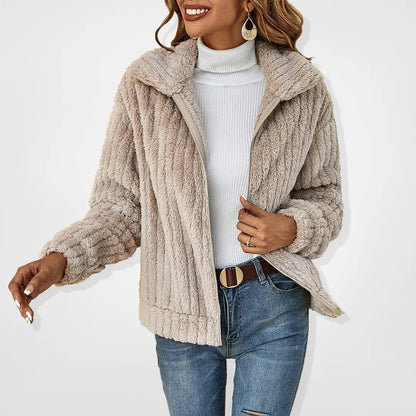 Chaquetilla Teddy Abrigada Cremallera Corta
