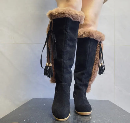 Botas Invierno Felpa Altas Cálidas