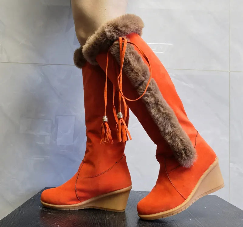 Botas Invierno Felpa Altas Cálidas - Vestiria