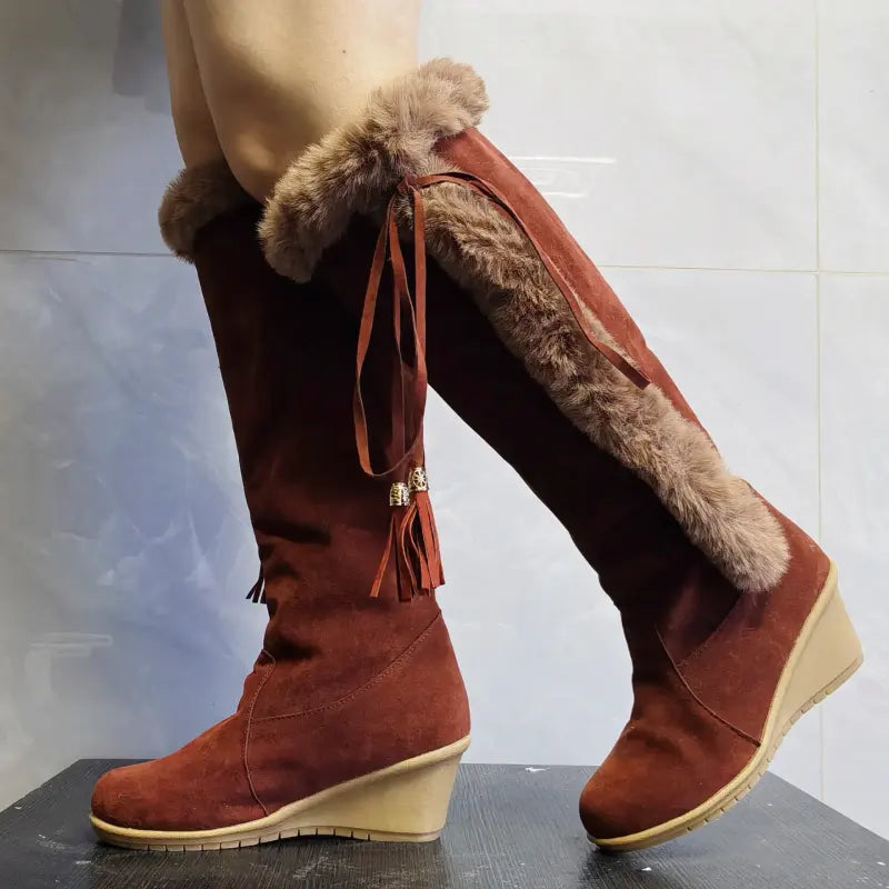 Botas Invierno Felpa Altas Cálidas