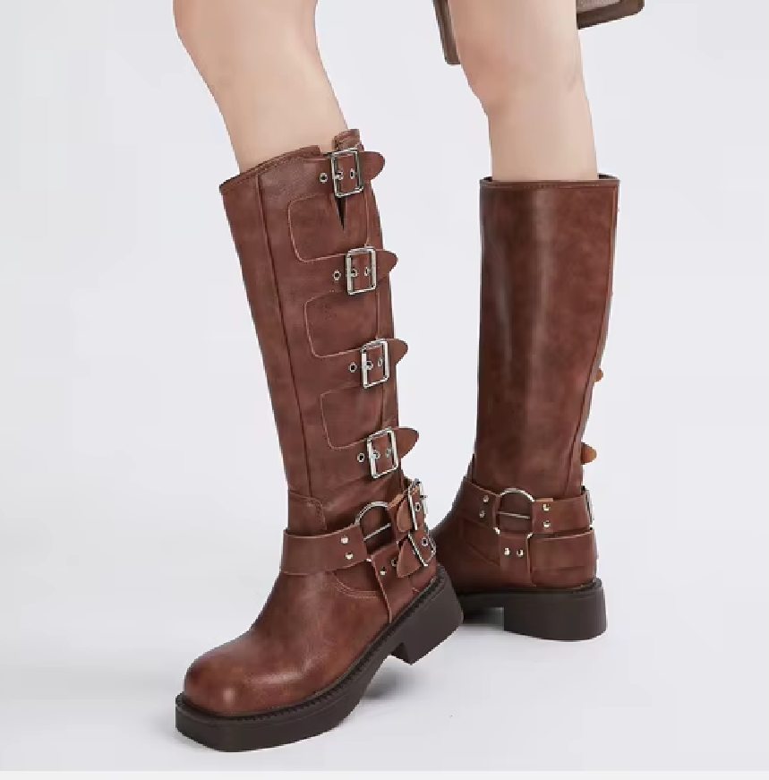 Botas Mujer Tacón Alto Ancho - Vestiria