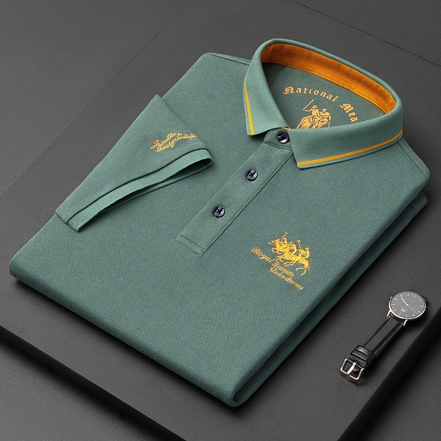 Camisa Polo Clásica Hombre Bordada