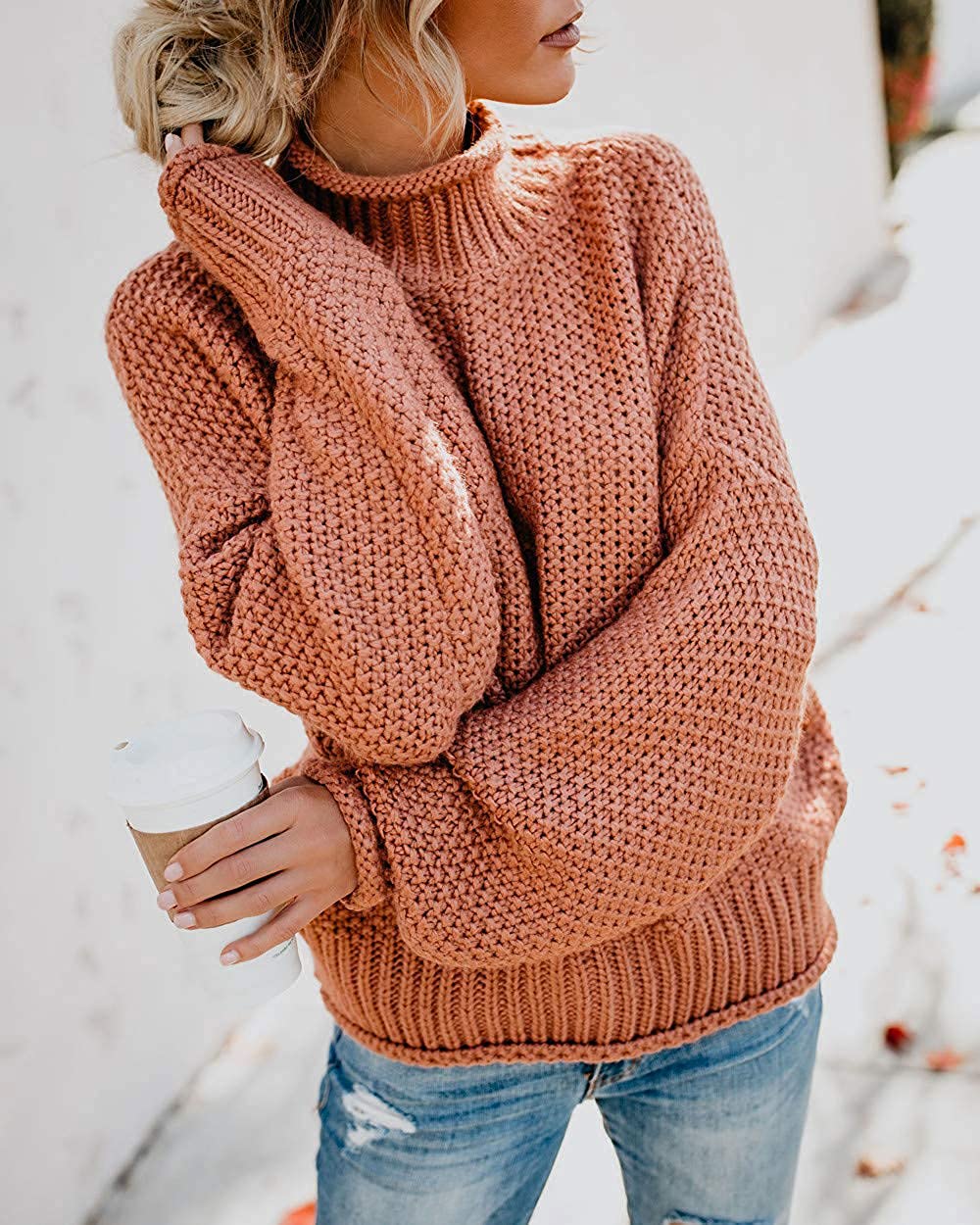 Sudadera de punto cálido y acogedora