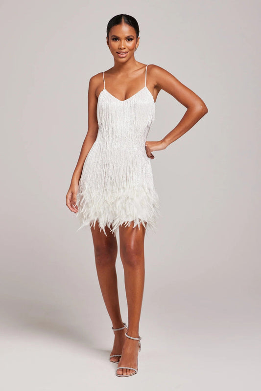 Vestido de Fiesta Glamuroso con Flecos - Vestiria