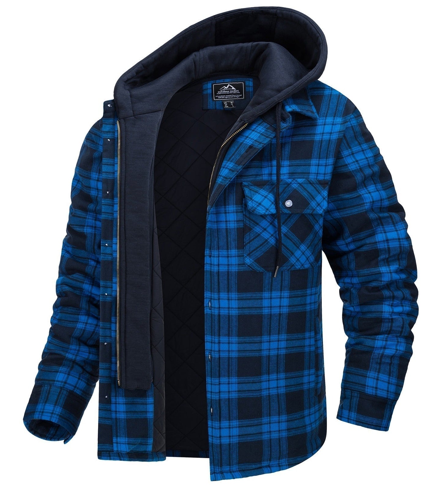 Chaqueta Cuadros Hombre Abrigo Sport