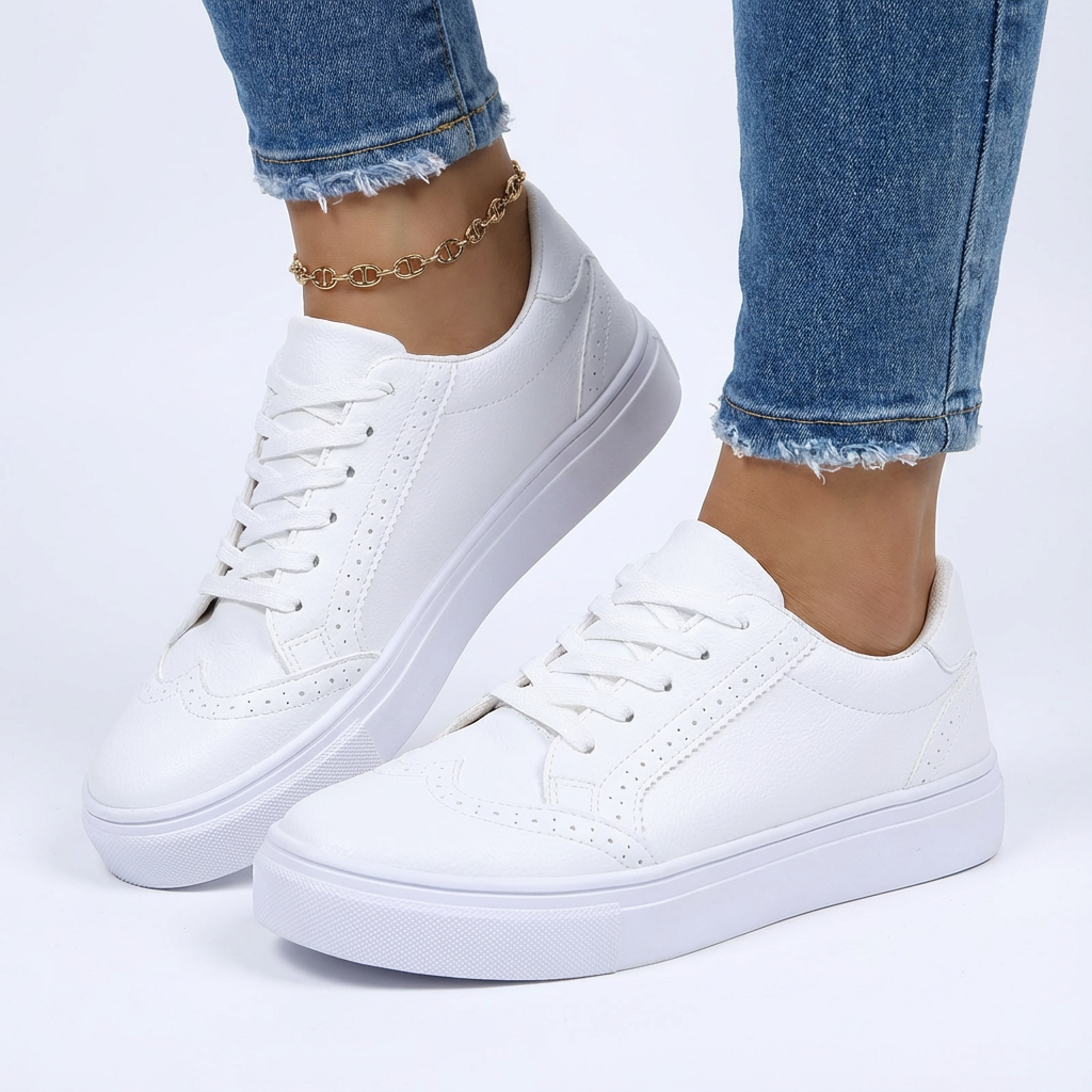 Zapatillas Plataforma Mujer con Cordones Elevadas