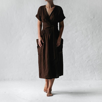 Vestido Casual Cuello en V Mujer