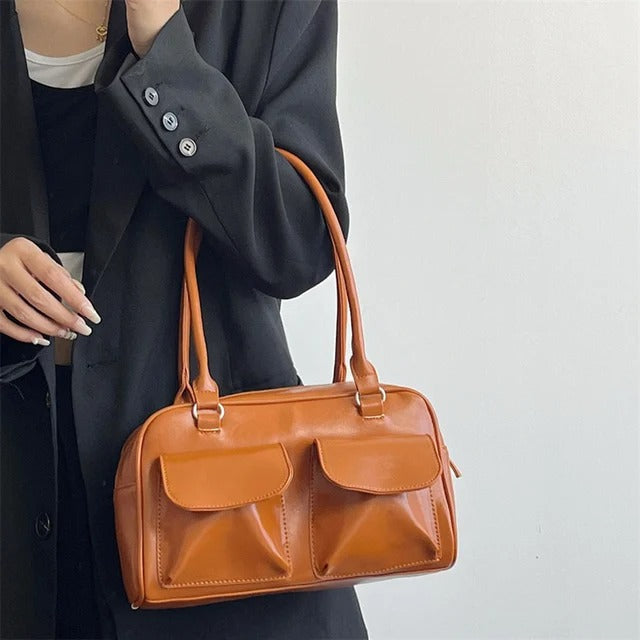 Bolso Piel Auténtico Estilo Clásico - Vestiria