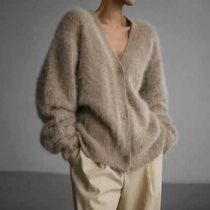 Cárdigan Mujer Escote V Botones Elegante