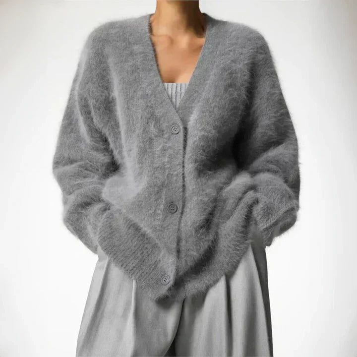 Cárdigan Mujer Escote V Botones Elegante