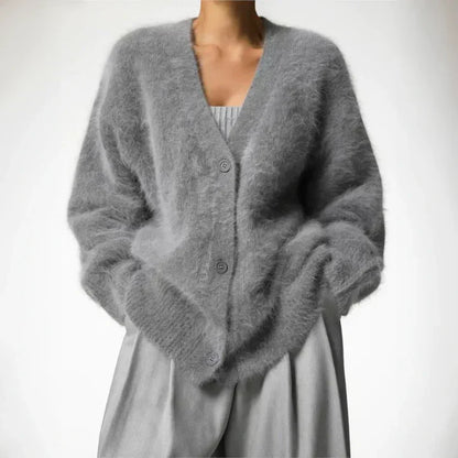 Cárdigan Mujer Escote V Botones Elegante