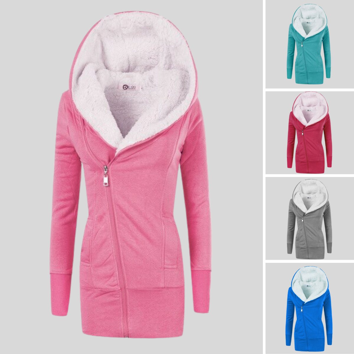 Chaqueta Polar Mujer Capucha Abrible - Vestiria