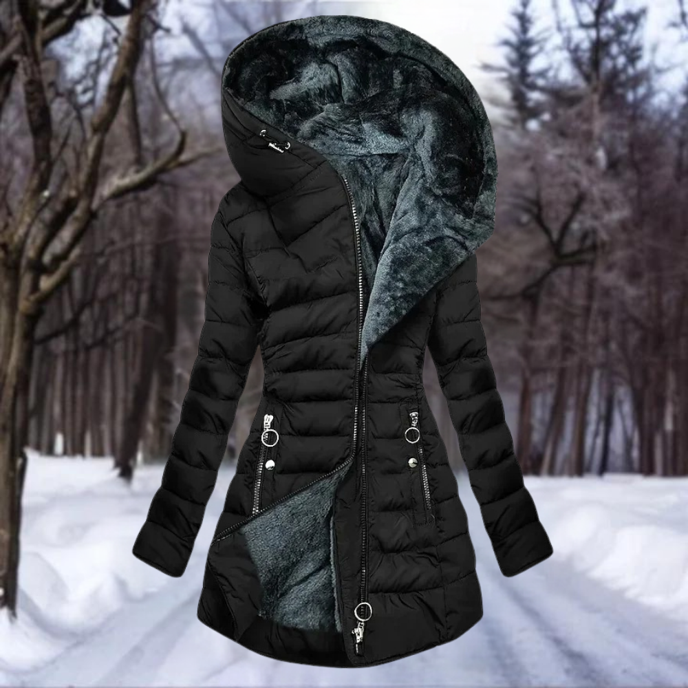 Chaquetón Felpa Mujer Cálido Elegante