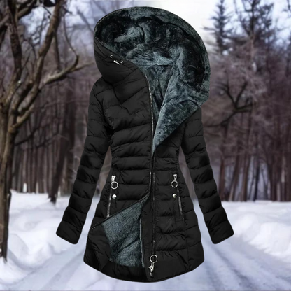Chaquetón Felpa Mujer Cálido Elegante