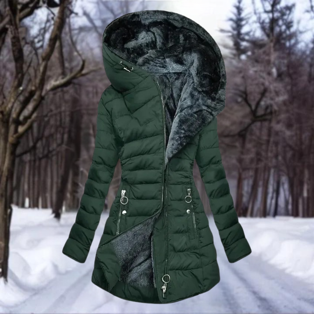 Chaquetón Felpa Mujer Cálido Elegante