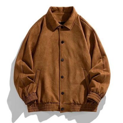 Chaqueta Bomber Grande Hombre Cierre Botones