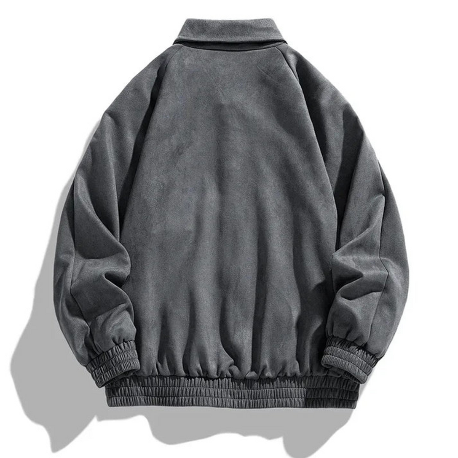 Chaqueta Bomber Grande Hombre Cierre Botones - Vestiria