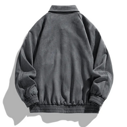 Chaqueta Bomber Grande Hombre Cierre Botones - Vestiria