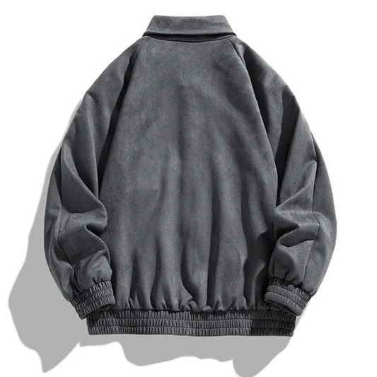Chaqueta Bomber Grande Hombre Cierre Botones - Vestiria