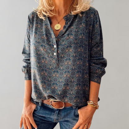 Blusa suave retro elegante - Vestiria