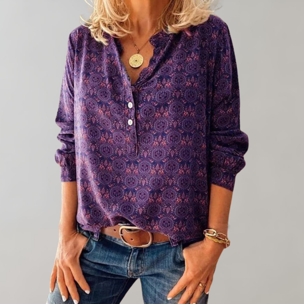 Blusa suave retro elegante