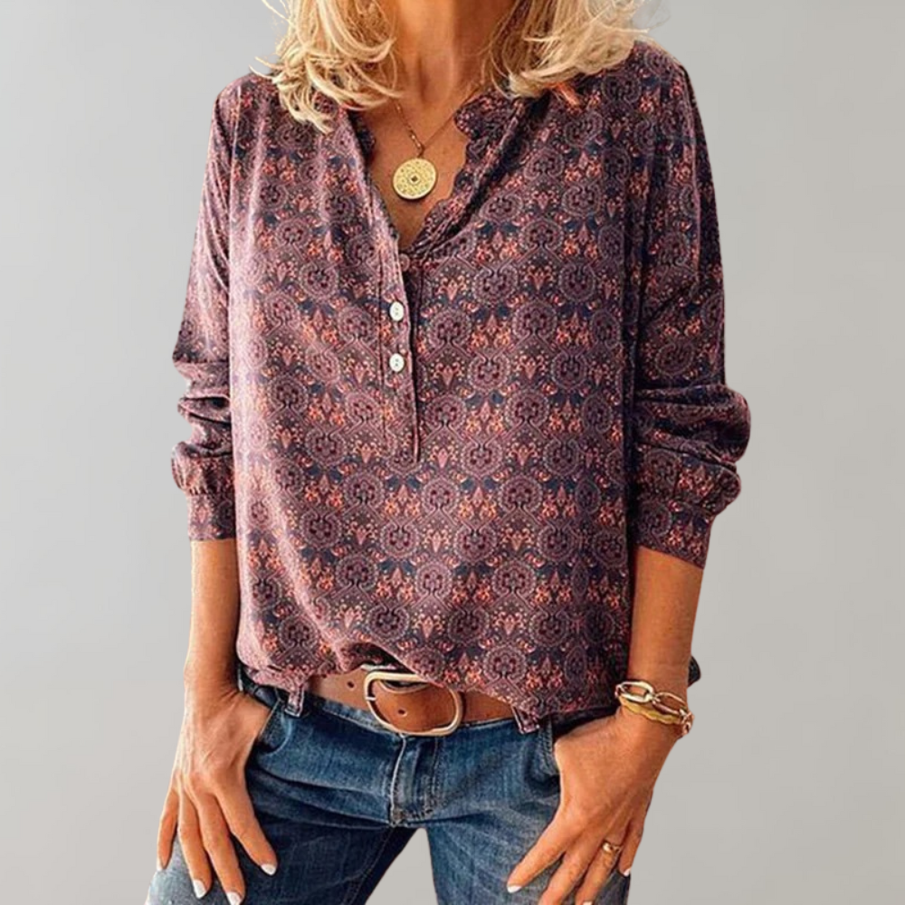 Blusa suave retro elegante