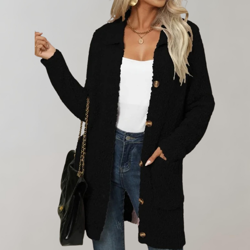 Chaleco Mujer Bolsillos Corte Ajustado Elegante