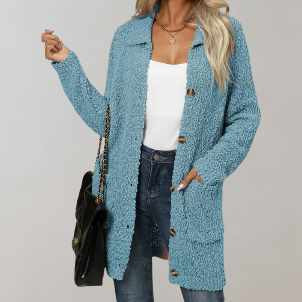 Chaleco Mujer Bolsillos Corte Ajustado Elegante